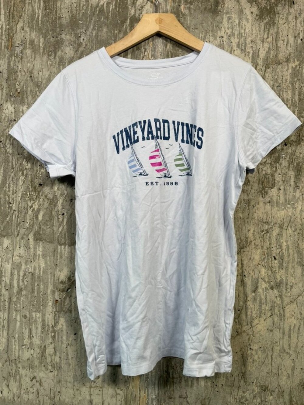 VINEYARD VINES Women's Sailboats Graphic Print Short-Sleeve Tee Size L